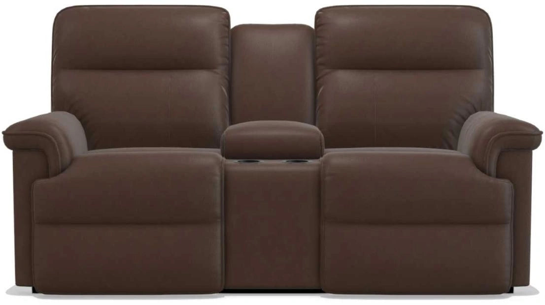La-Z-Boy Jay PowerRecline La-Z-Time Chocolate Reclining Loveseat and Console