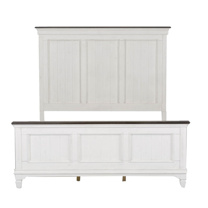 Allyson Park King California Panel Bed, Dresser & Mirror, Chest
