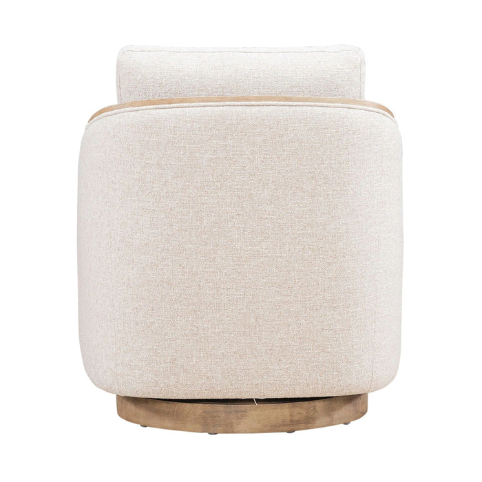 Nora Uph Swivel Accent Chair - Light Brown image