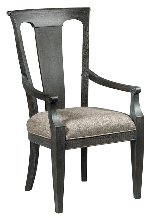 American Drew Ardennes Roland Arm Chair in Black Forest and Brindle (Set of 2)