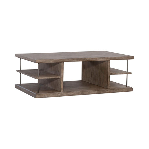 Liberty Furniture City Scape Cocktail Table in White Oak Veneers image
