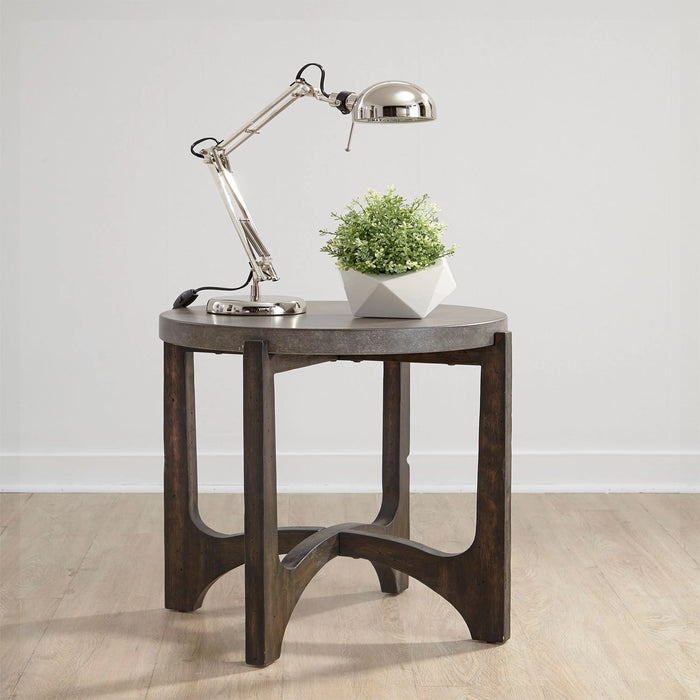 Cascade End Table in Wire Brush Rustic Brown image