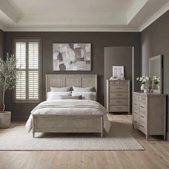 Rochelle Park Panel Bed, Dresser & Mirror, Chest image