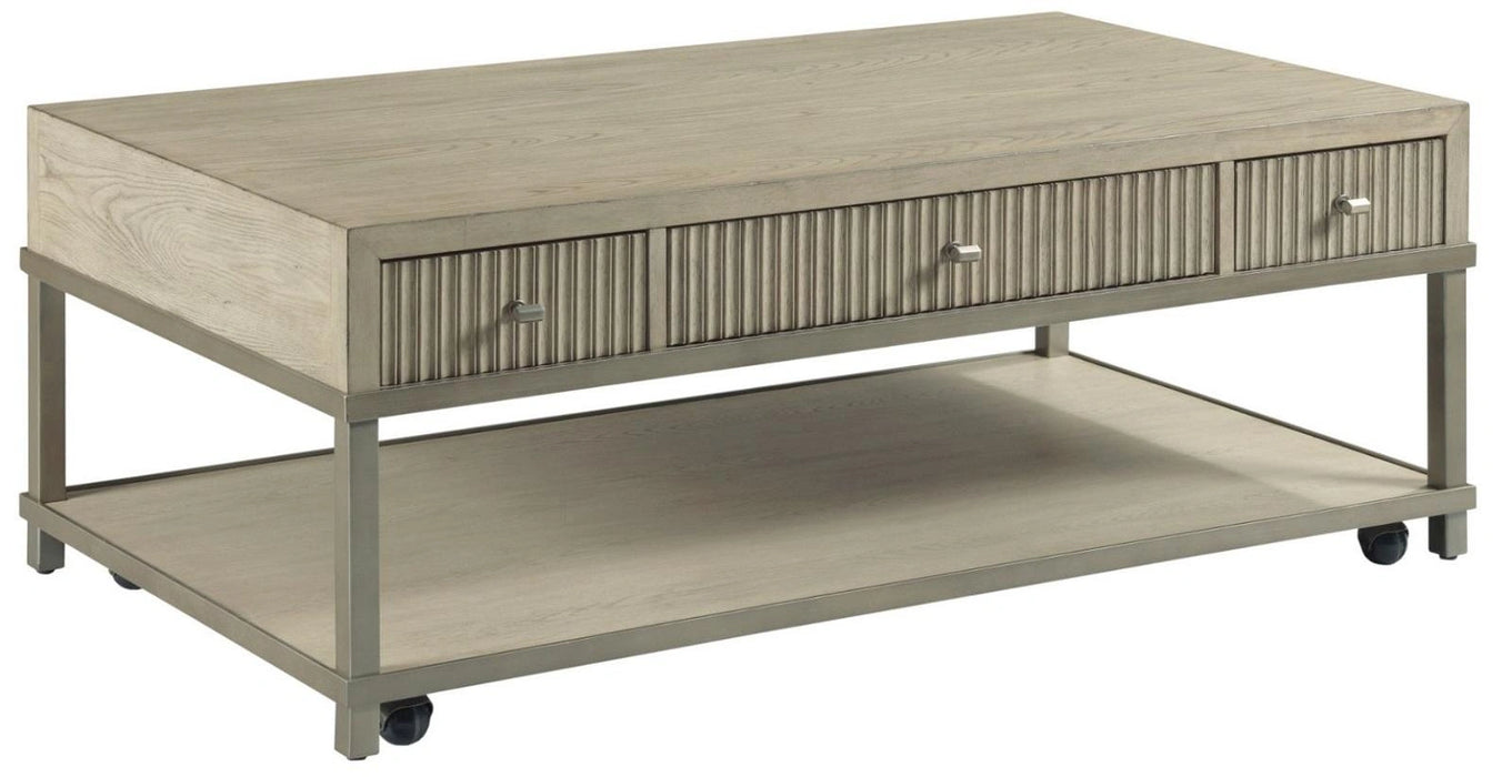 American Drew West Fork Bailey Coffee Table in Aged Taupe