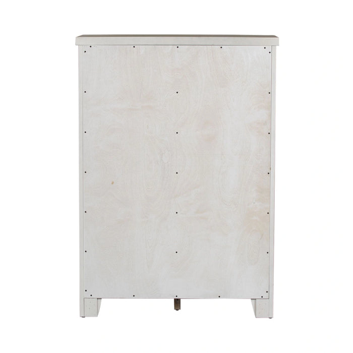 Modern Farmhouse 5 Drawer Chest in White image