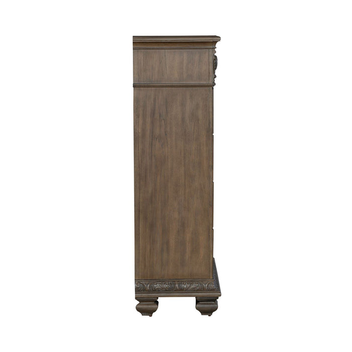 Carlisle Court 5 Drawer Chest in Chestnut with Dusty Wax
