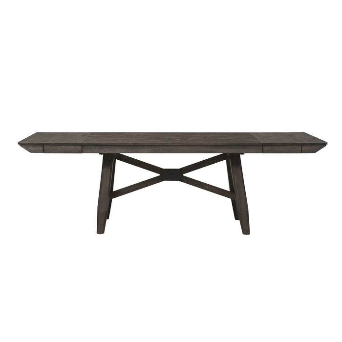 Double Bridge Optional 6 Piece Trestle Table Set image