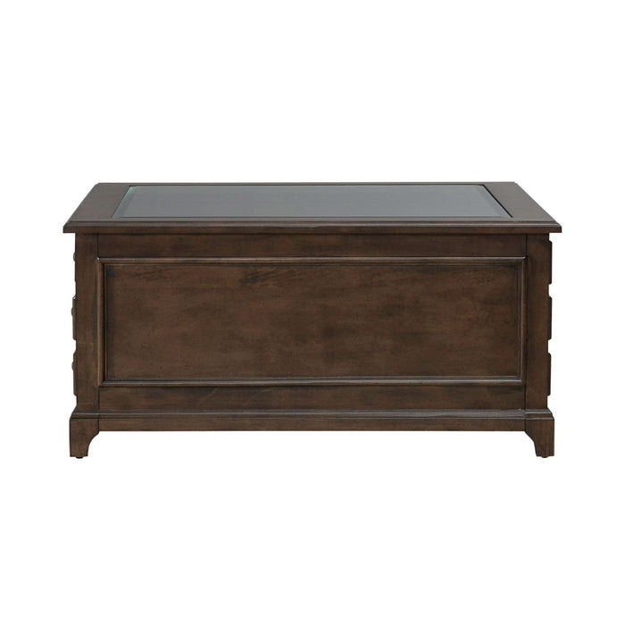 Arden Road Square Collector Cocktail Table in Satin Cherry