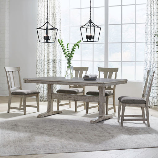 Hallendale 5 Piece Trestle Table Set image