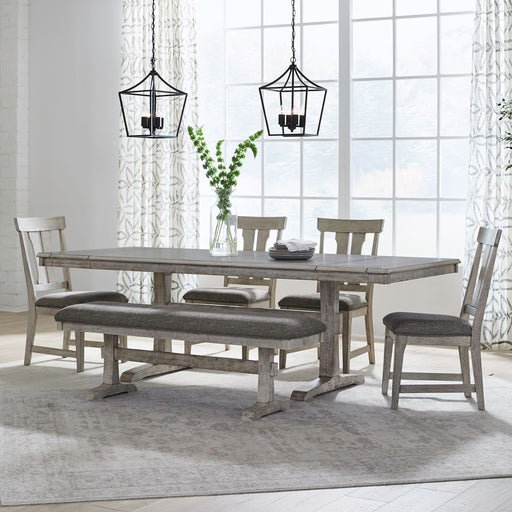 Hallendale 6 Piece Trestle Table Set image
