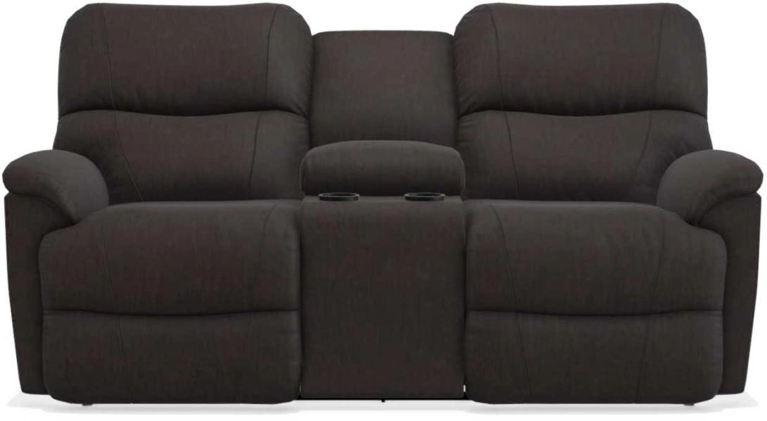 La-Z-Boy Trouper PowerRecline La-Z-Time Walnut Reclining Loveseat with Console