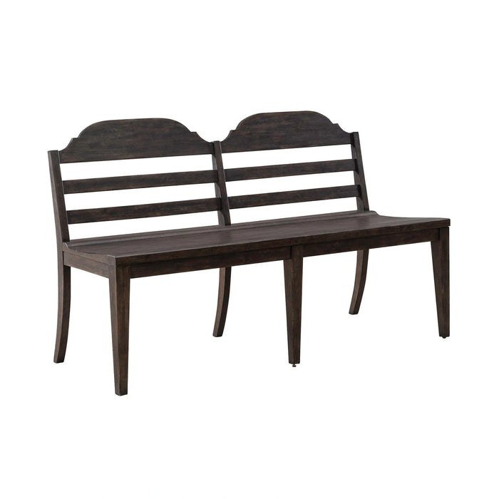 Paradise Valley Ladder Back Bench in Saddle Brown image