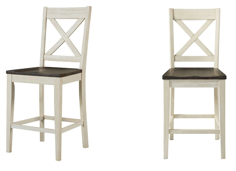 A-America Furniture Huron X-Back Barstool in Coffee (Set of 2)