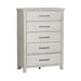 Modern Farmhouse 5 Drawer Chest in White image