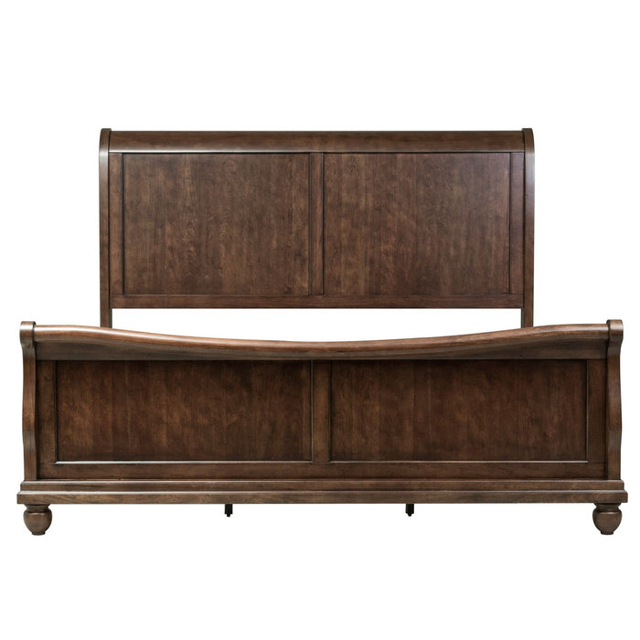 Rustic Traditions King Sleigh Bed, Dresser & Mirror