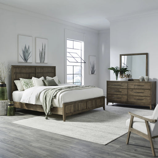 Shaker Lakes King California Panel Bed, Dresser & Mirror image