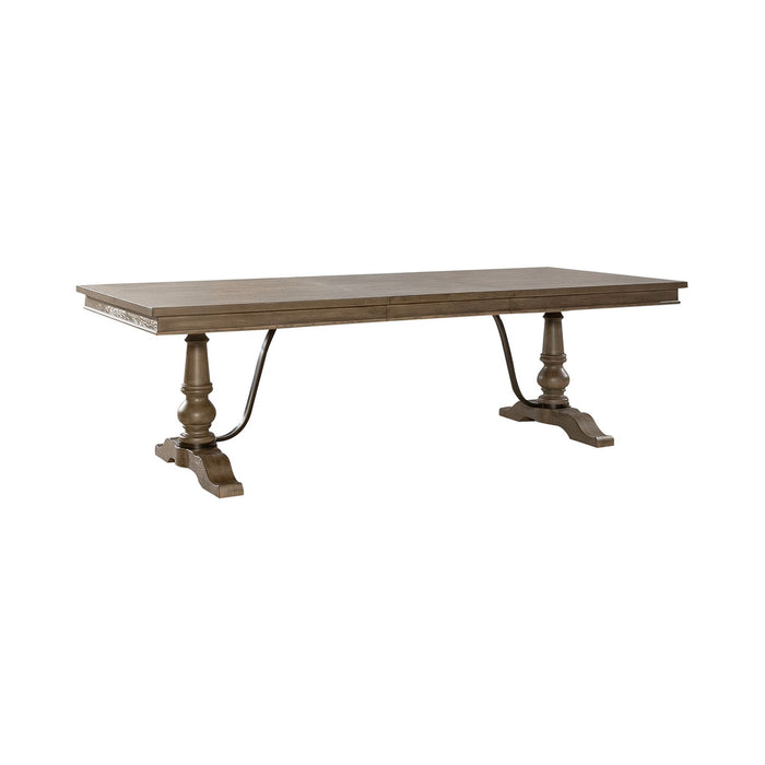 Americana Farmhouse 7 Piece Trestle Table Set