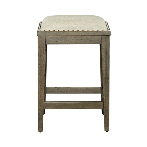 Liberty Furniture Americana Farmhouse Upholstered Console Stool in Dusty Taupe image