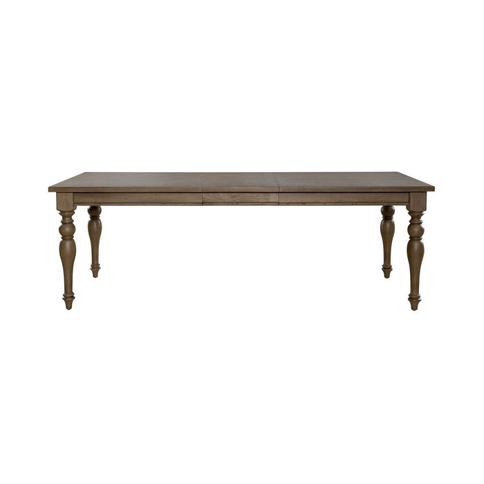 Liberty Furniture Americana Farmhouse Rectangular Leg Table in Dusty Taupe & Black