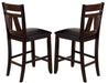 Liberty Furniture Lawson Splat Back Counter Chair (Set of 2) in Light/Dark Expresso image