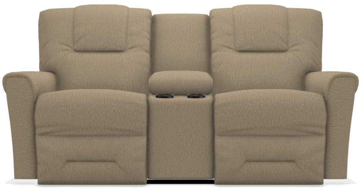 La-Z-Boy Easton Driftwood Power Reclining Loveseat with Headrest And Console