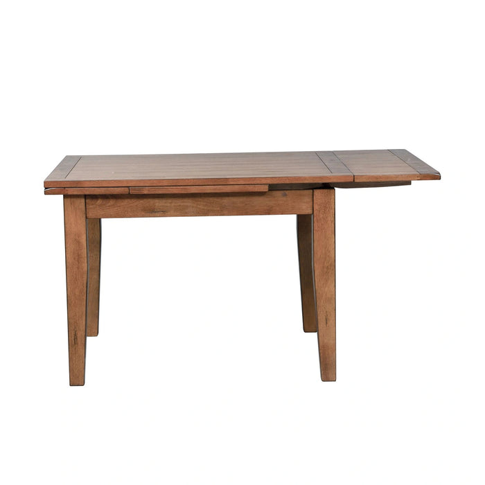 Treasures Retractable Leg Table in Rustic Oak Finish image