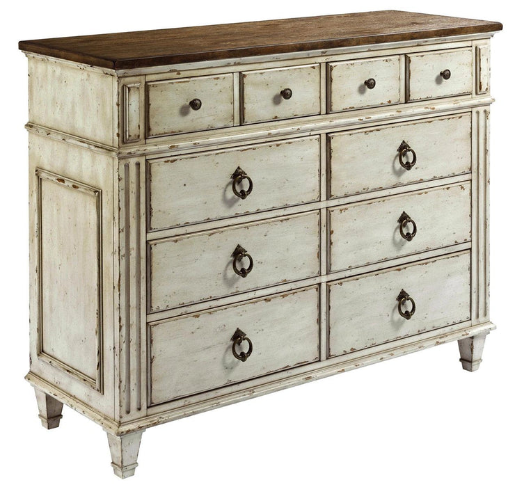 American Drew Southbury 8 Drawer Bureau in Fossil and Parchment