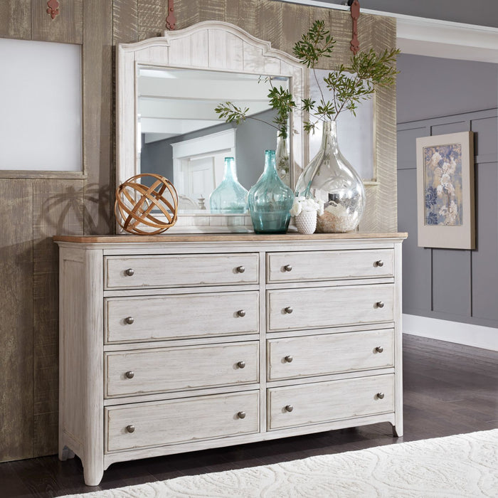 Farmhouse Reimagined King Poster Bed, Dresser & Mirror