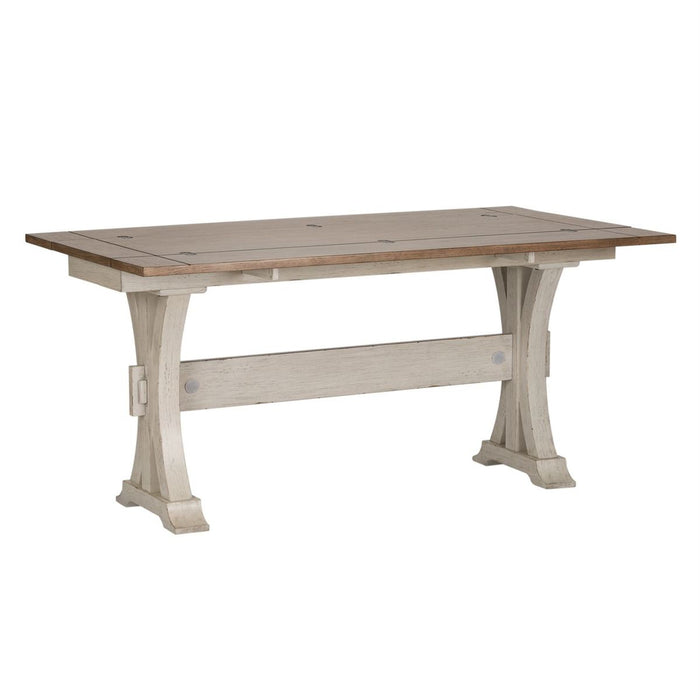 Liberty Farmhouse Reimagined Flip Lid Sofa Table in Antique White
