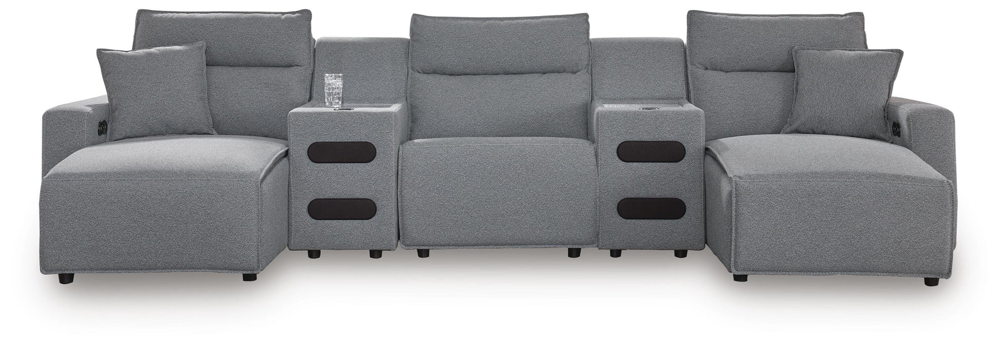 Modmax II Power Reclining Sectional with Chaise and Audio Consoles