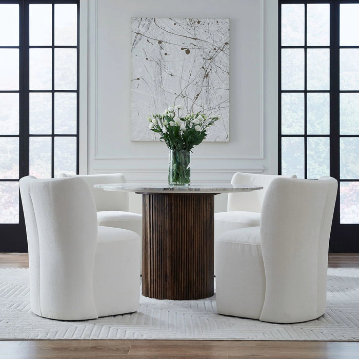 Accent Dining Accent Dining Chair w/ Casters - Ivory image