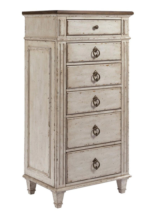 American Drew Southbury 6 Drawer Lingerie Chest in Fossil and Parchment
