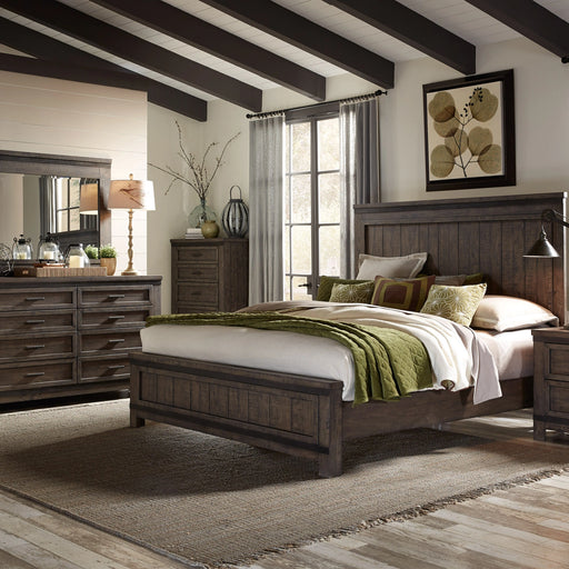 Thornwood Hills King California Panel Bed, Dresser & Mirror image