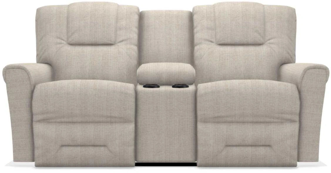 La-Z-Boy Easton PowerRecline La-Z-Time Buff Reclining Console Loveseat
