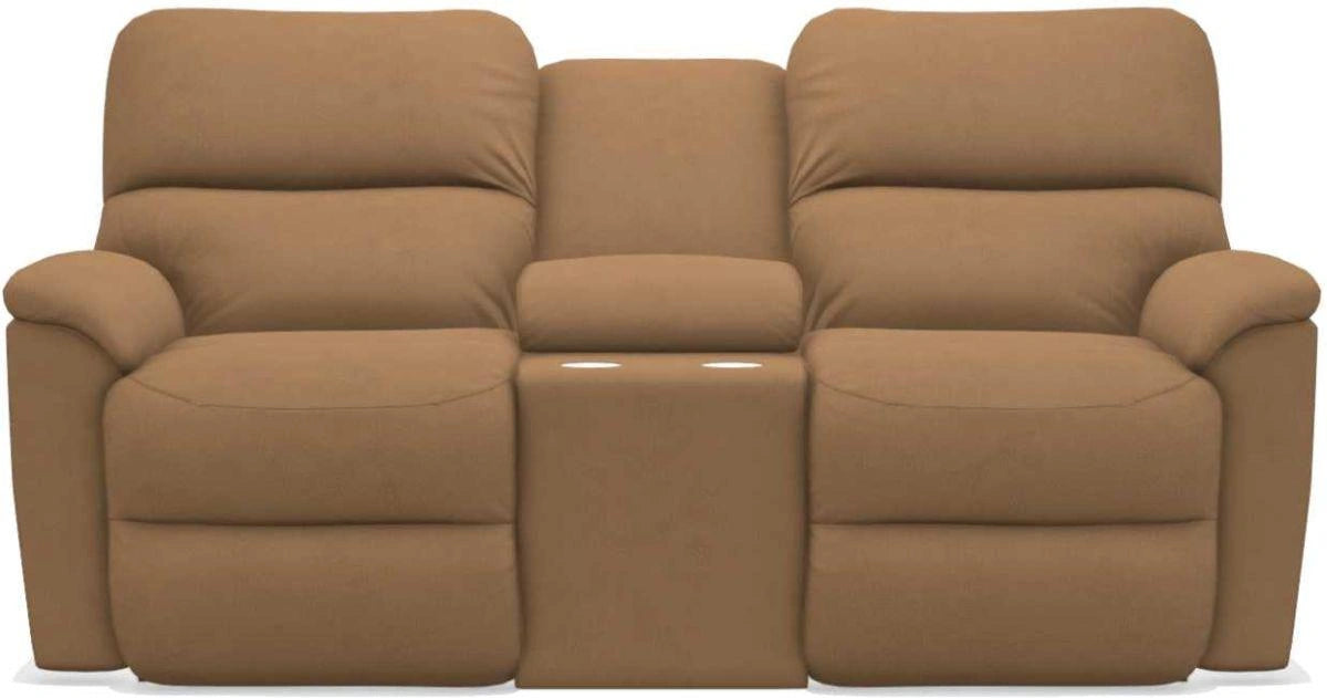 La-Z-Boy Brooks Fawn Reclining Loveseat With Console