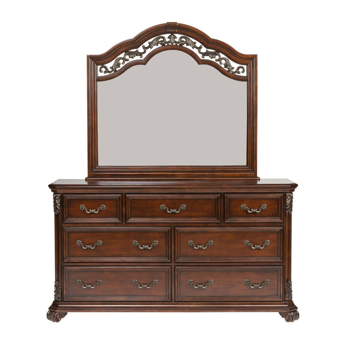 Messina Estates Queen Poster Bed, Dresser & Mirror, Night Stand