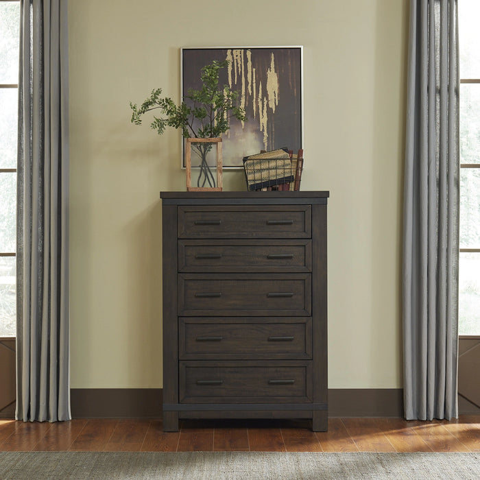 Thornwood Hills Bookcase Bed, Dresser & Mirror, Chest image