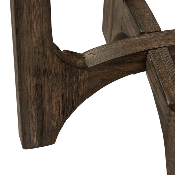 Cascade Chair Side Table in Wire Brush Rustic Brown image