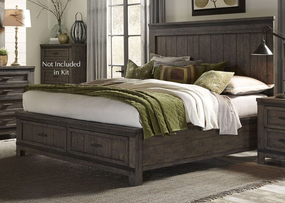 Liberty Thornwood Hills King Storage Bed in Rock Beaten Gray 759-BR-KSB
