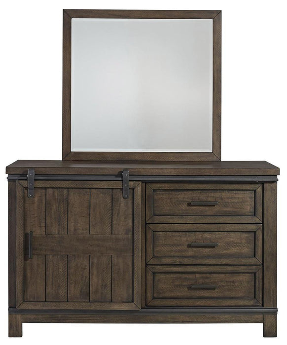 Liberty Furniture Thornwood Hills Mirror in Rock Beaten Gray