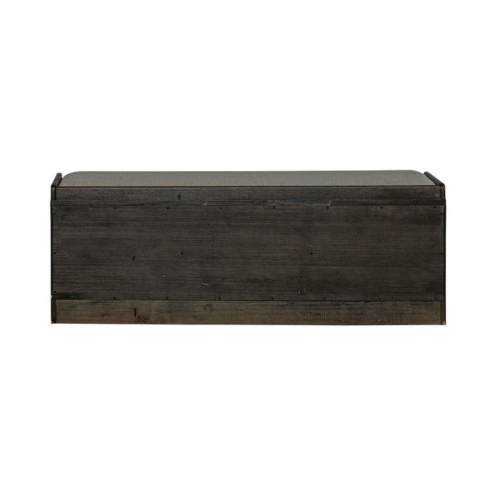 Liberty Furniture Mill Creek Wall Bench in Peppercorn