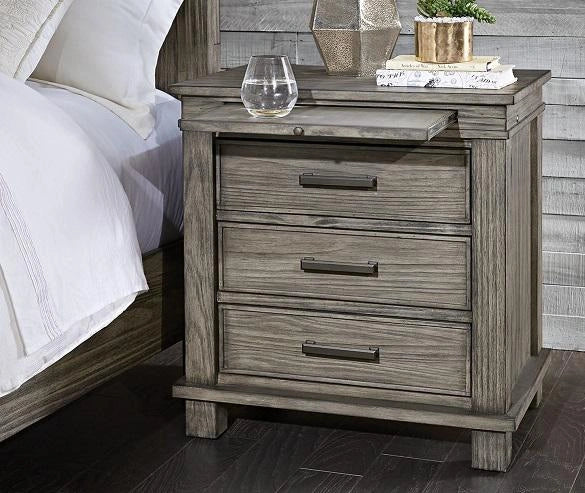 A-America Furniture Glacier Point Nightstand in Greystone