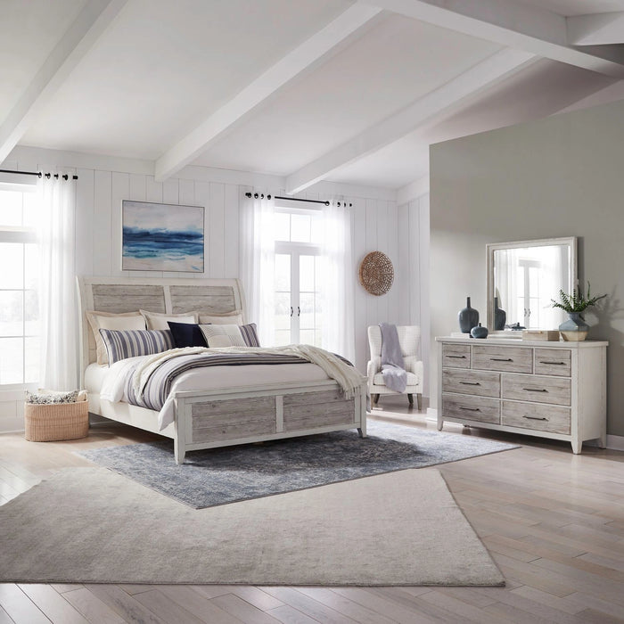 Backroads Queen Sleigh Bed, Dresser & Mirror image