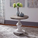 Sedona Round End Table in Heavy Distressed White image