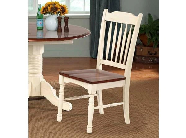 A-America British Isles Slatback Side Chair in Merlot/Buttermilk (Set of 2)