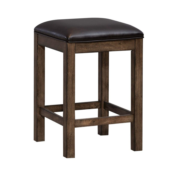 Liberty Furniture Lennox Upholstered Console Stool in Weathered Chestnut image