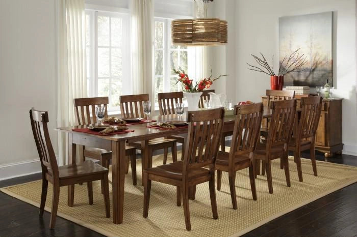 A-America Toluca Slat Back Side Chair in Rustic Amber (Set of 2)