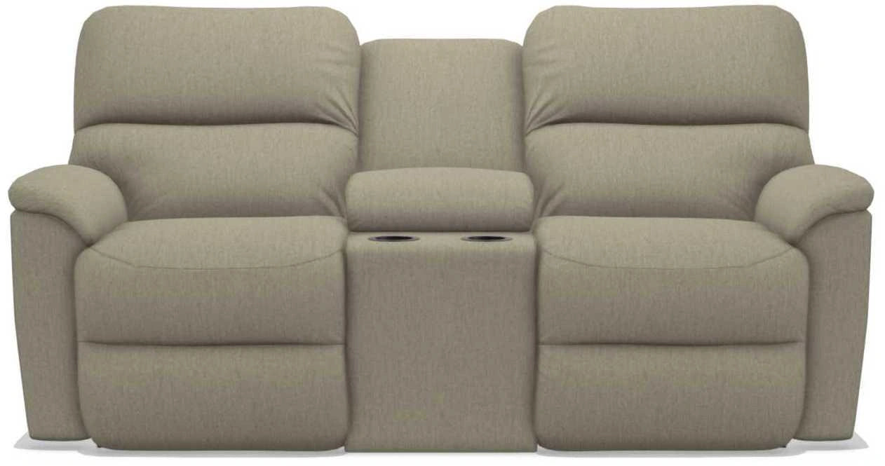 La-Z-Boy Brooks Teak Power Reclining Loveseat with Headrest and Console