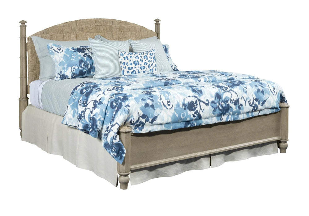 American Drew Litchfield Queen Currituck Low Post Bed in Driftwood