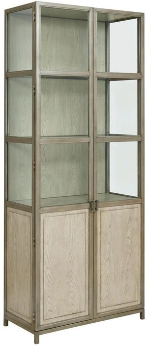 American Drew West Fork Blackwell Display Cabinet in Aged Taupe